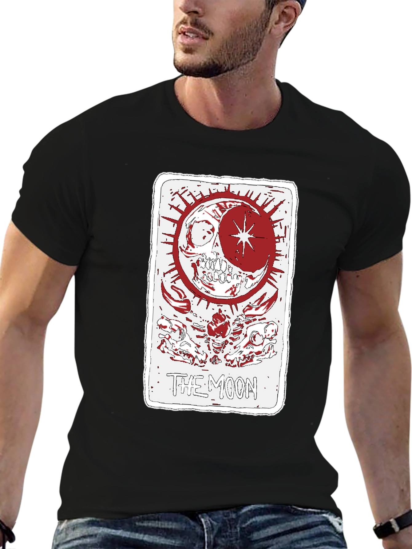Tarot Card The Moon Graphic T-Shirt