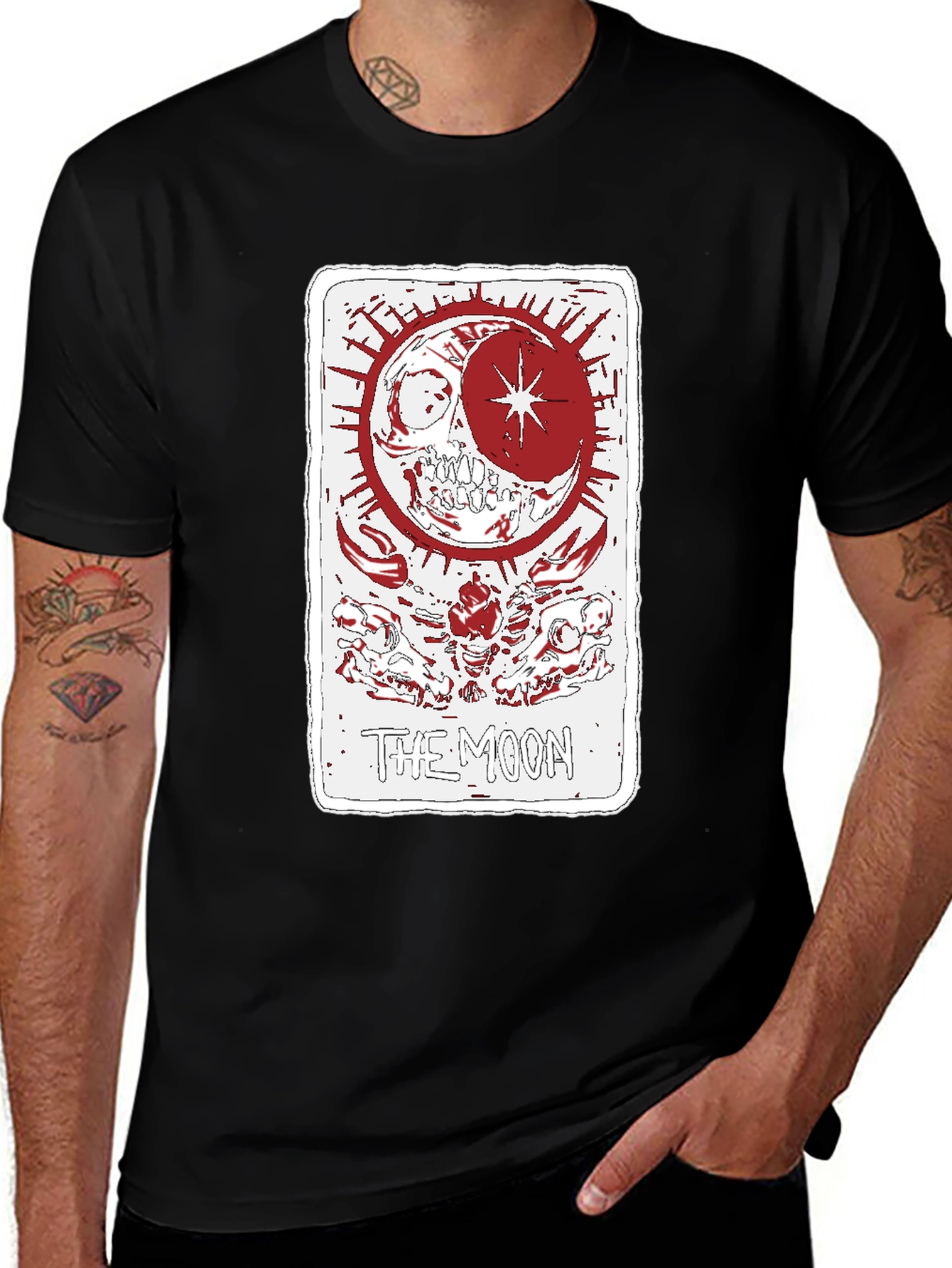 Tarot Card The Moon Graphic T-Shirt