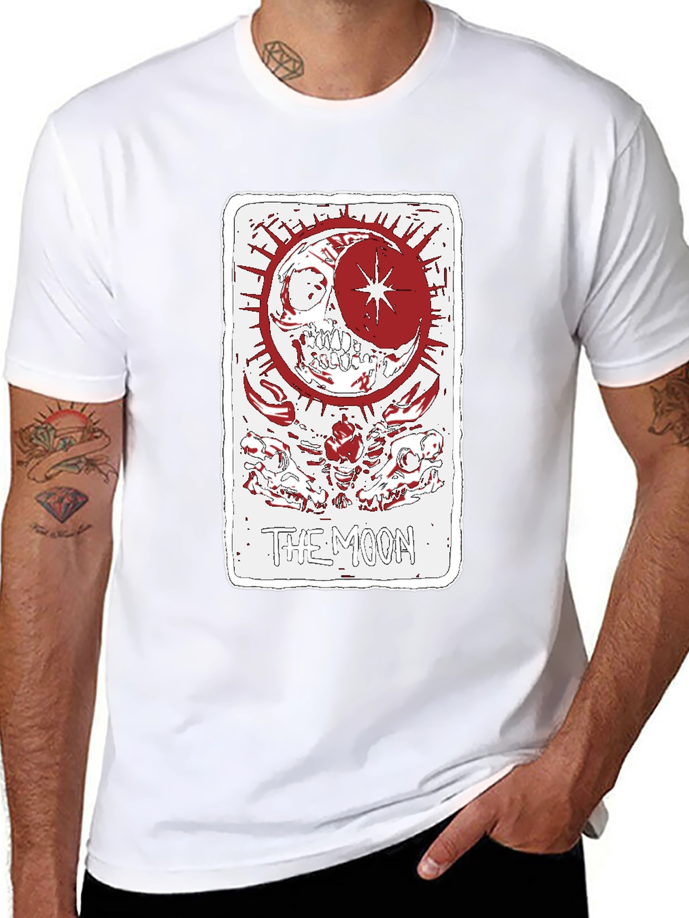 Tarot Card The Moon Graphic T-Shirt