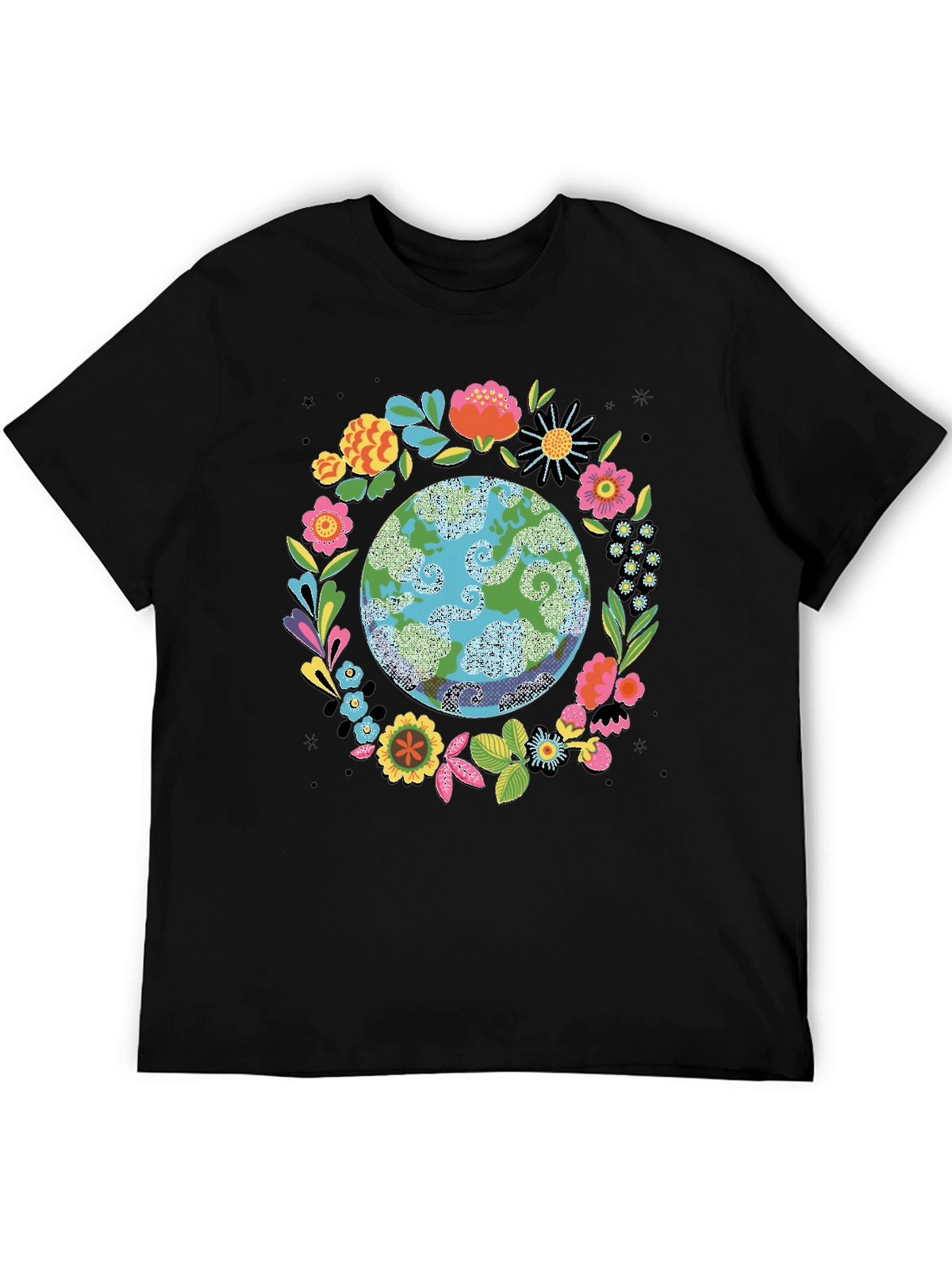 Floral Earth Graphic Tee - Earth Day Shirt