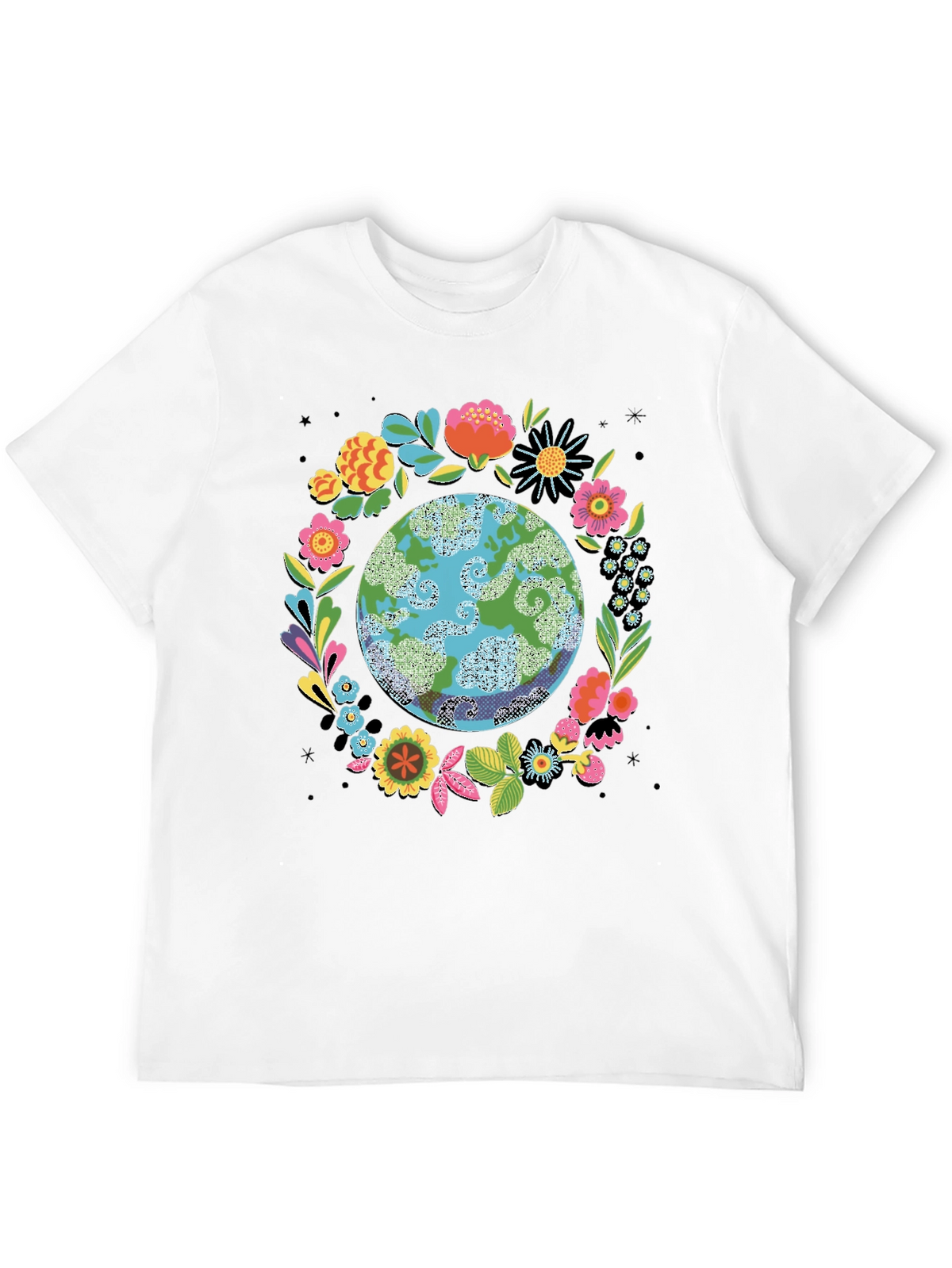 Floral Earth Graphic Tee - Earth Day Shirt