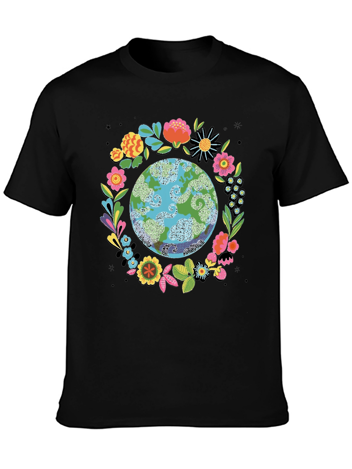 Floral Earth Graphic Tee - Earth Day Shirt