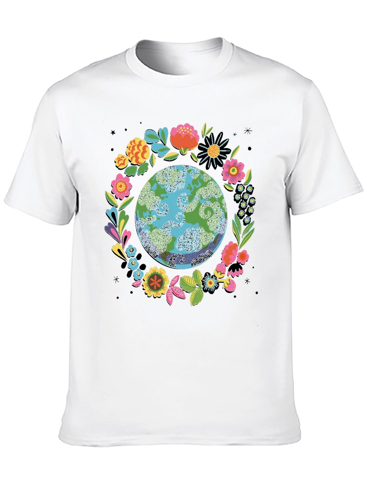 Floral Earth Graphic Tee - Earth Day Shirt
