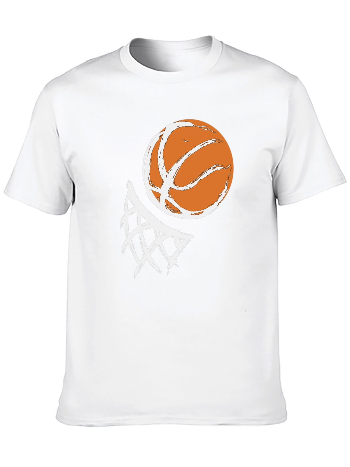 Basketball Graphic Tee - Black Cotton T-Shirt