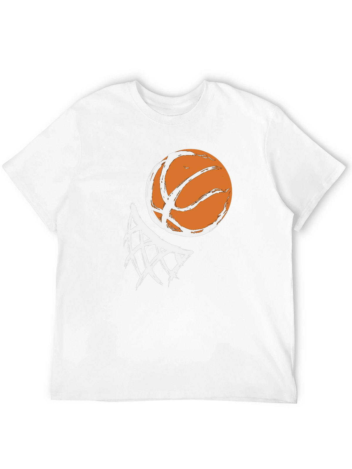 Basketball Graphic Tee - Black Cotton T-Shirt