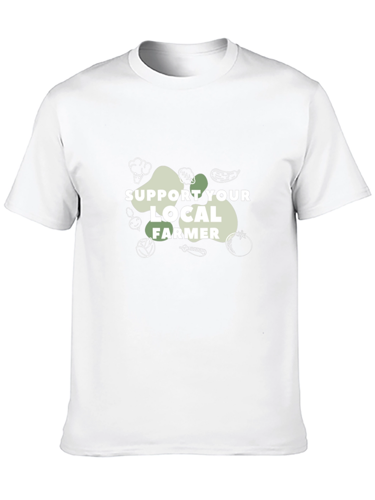 Support Local Farmer Graphic T-Shirt - Black