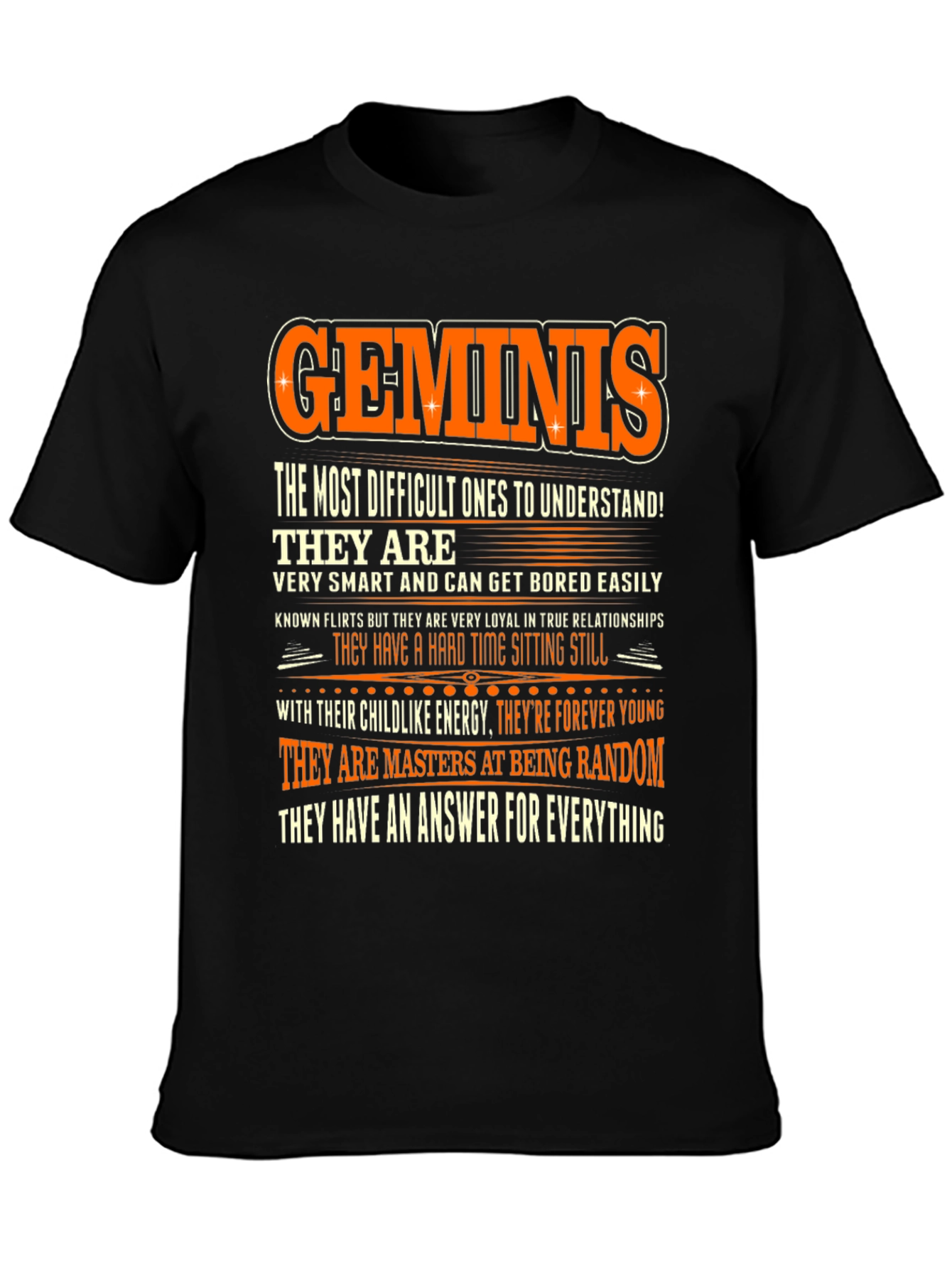 Gemini Zodiac T-Shirt - Random & Smart
