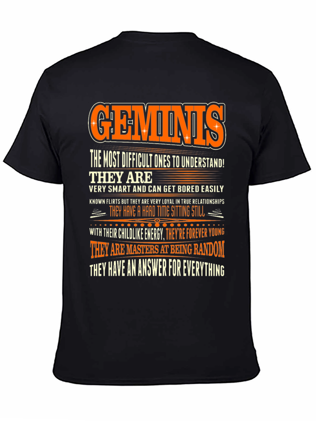 Gemini Zodiac T-Shirt - Random & Smart