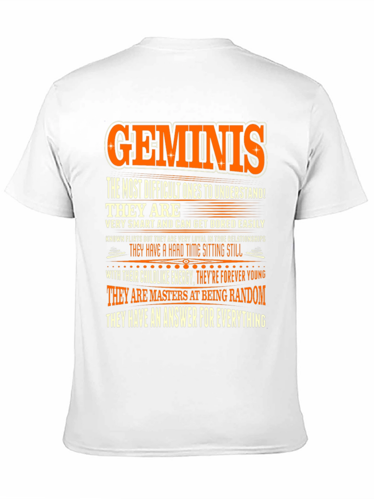 Gemini Zodiac T-Shirt - Random & Smart