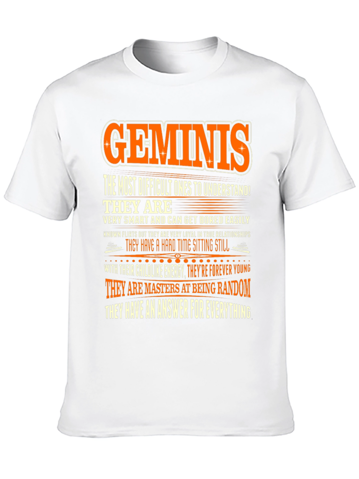 Gemini Zodiac T-Shirt - Random & Smart