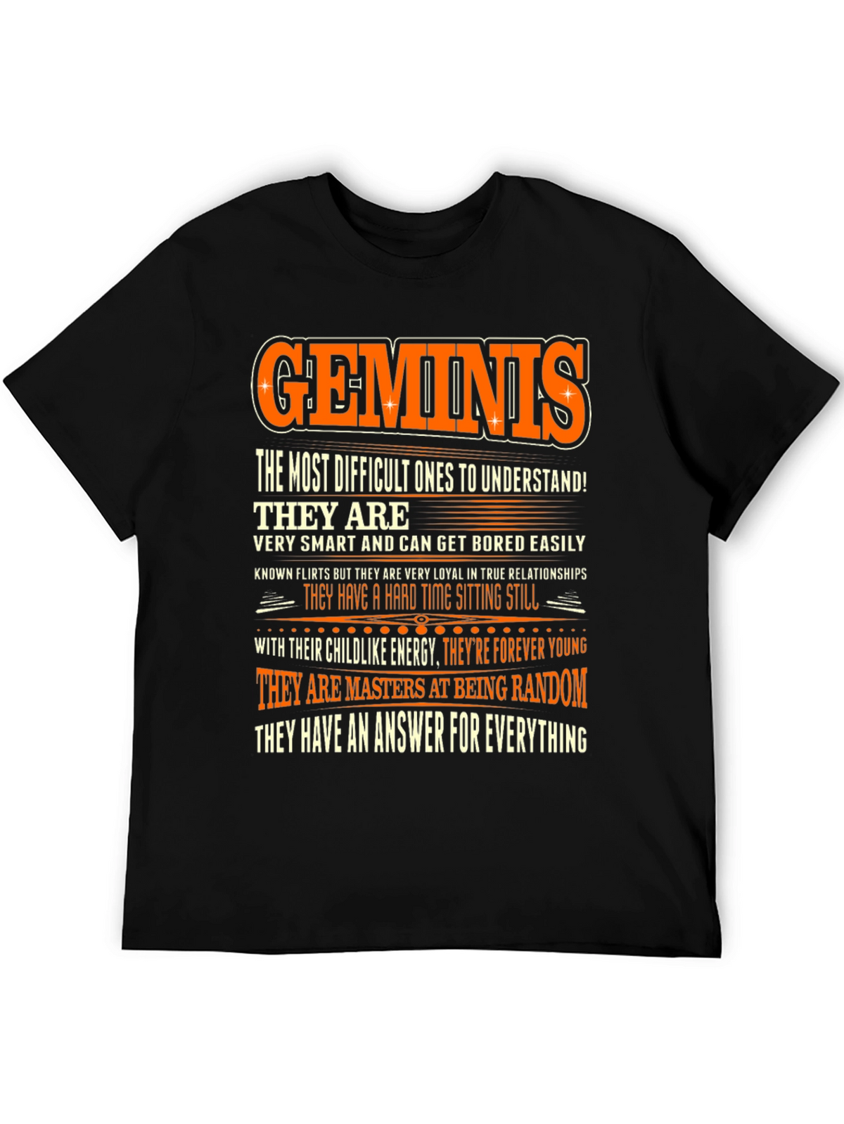 Gemini Zodiac T-Shirt - Random & Smart