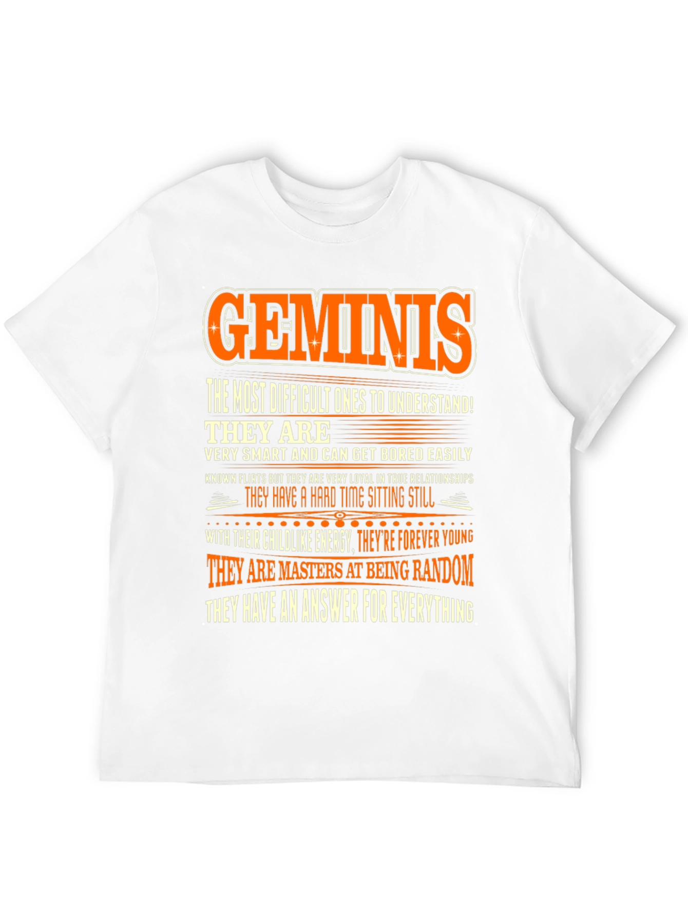 Gemini Zodiac T-Shirt - Random & Smart
