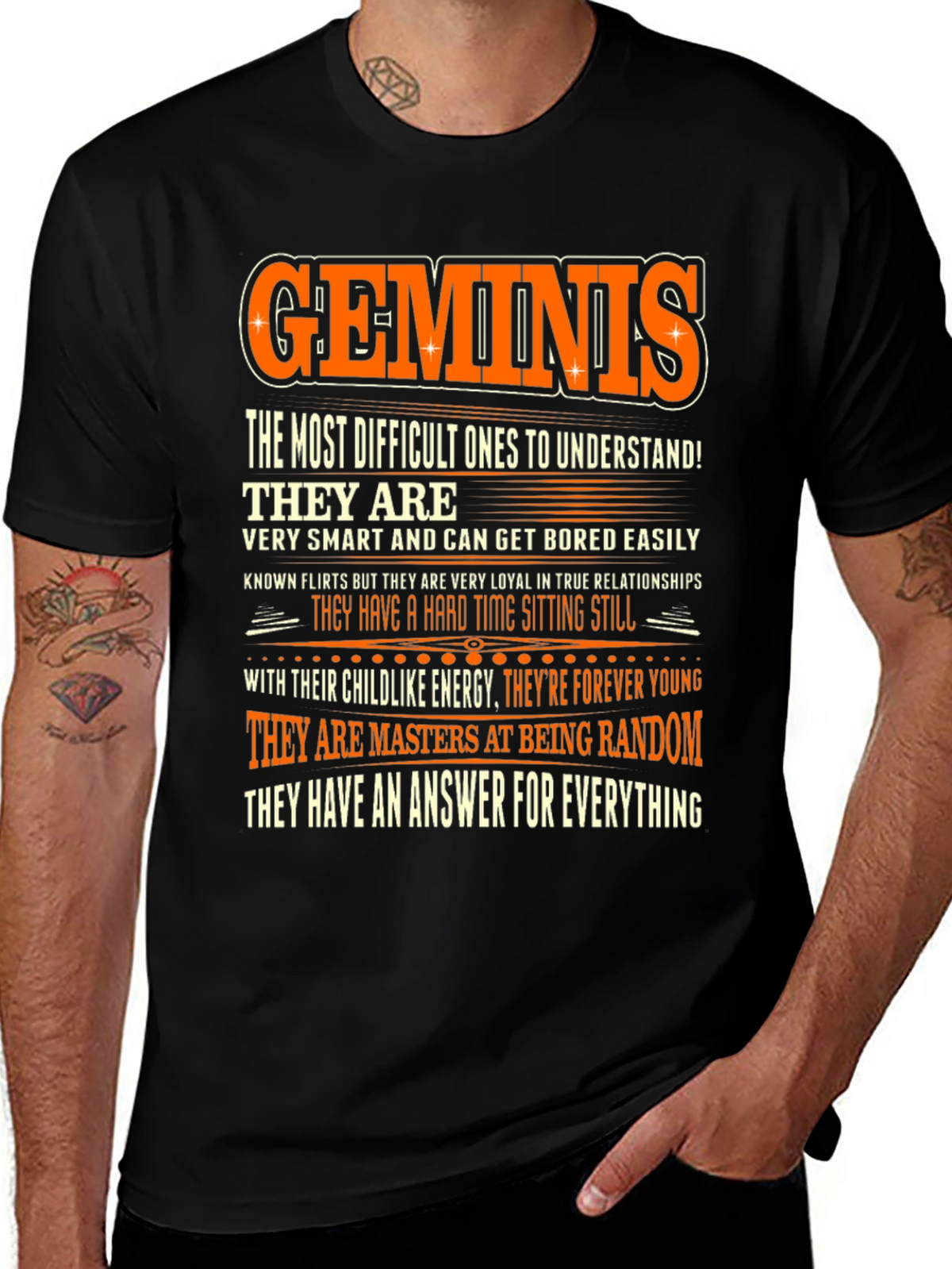 Gemini Zodiac T-Shirt - Random & Smart