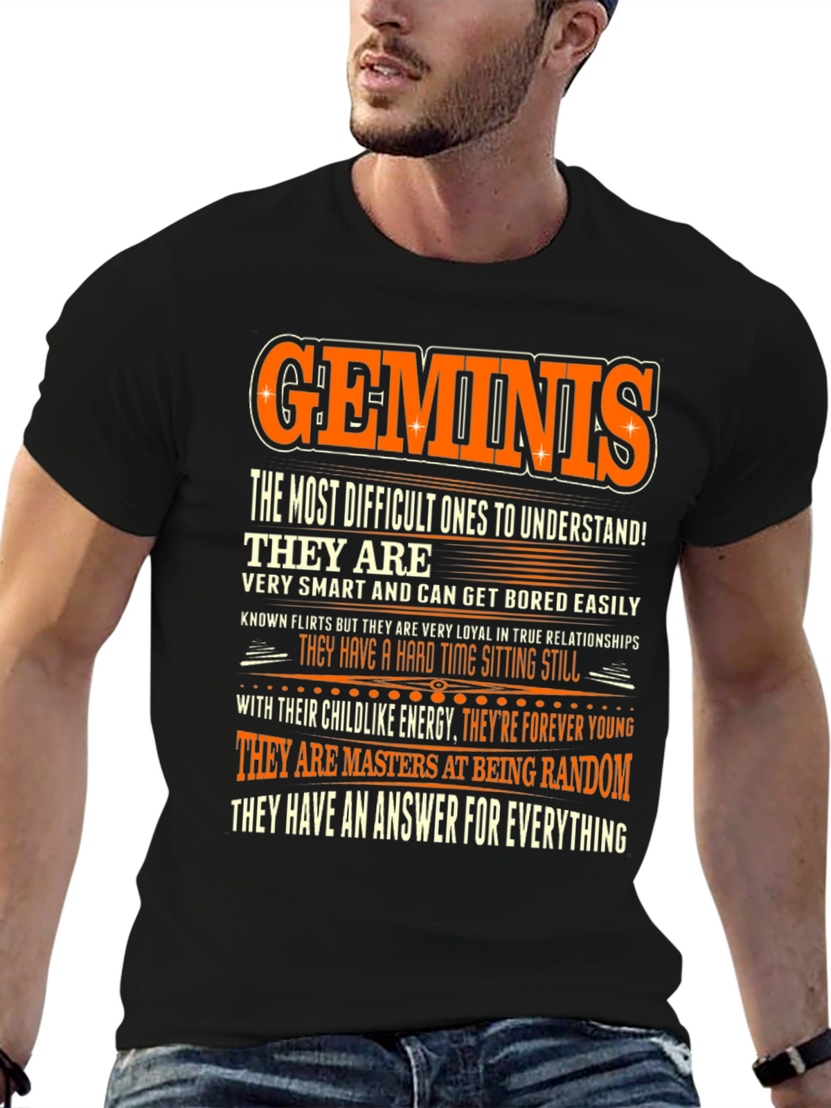 Gemini Zodiac T-Shirt - Random & Smart