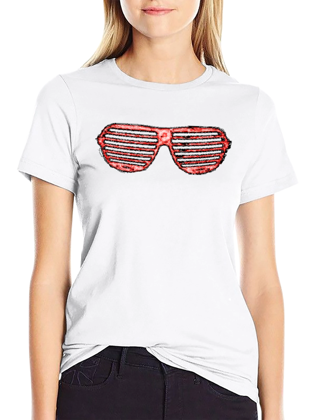 Retro Shutter Shades Graphic Tee - Cool Party Shirt