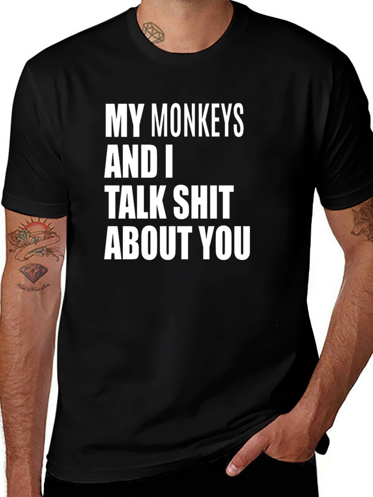 Funny My Monkeys and I Graphic Tee