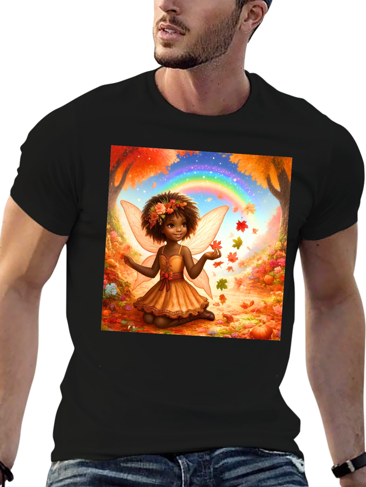 Autumn Fairy T-Shirt - Whimsical Fall Design