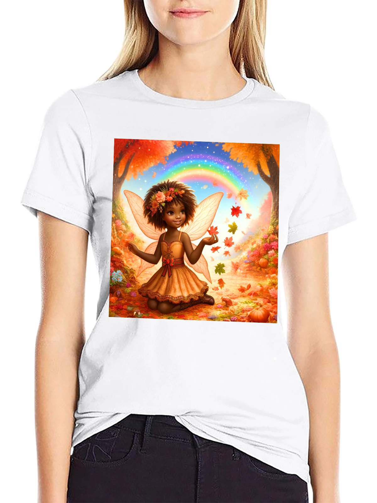 Autumn Fairy T-Shirt - Whimsical Fall Design