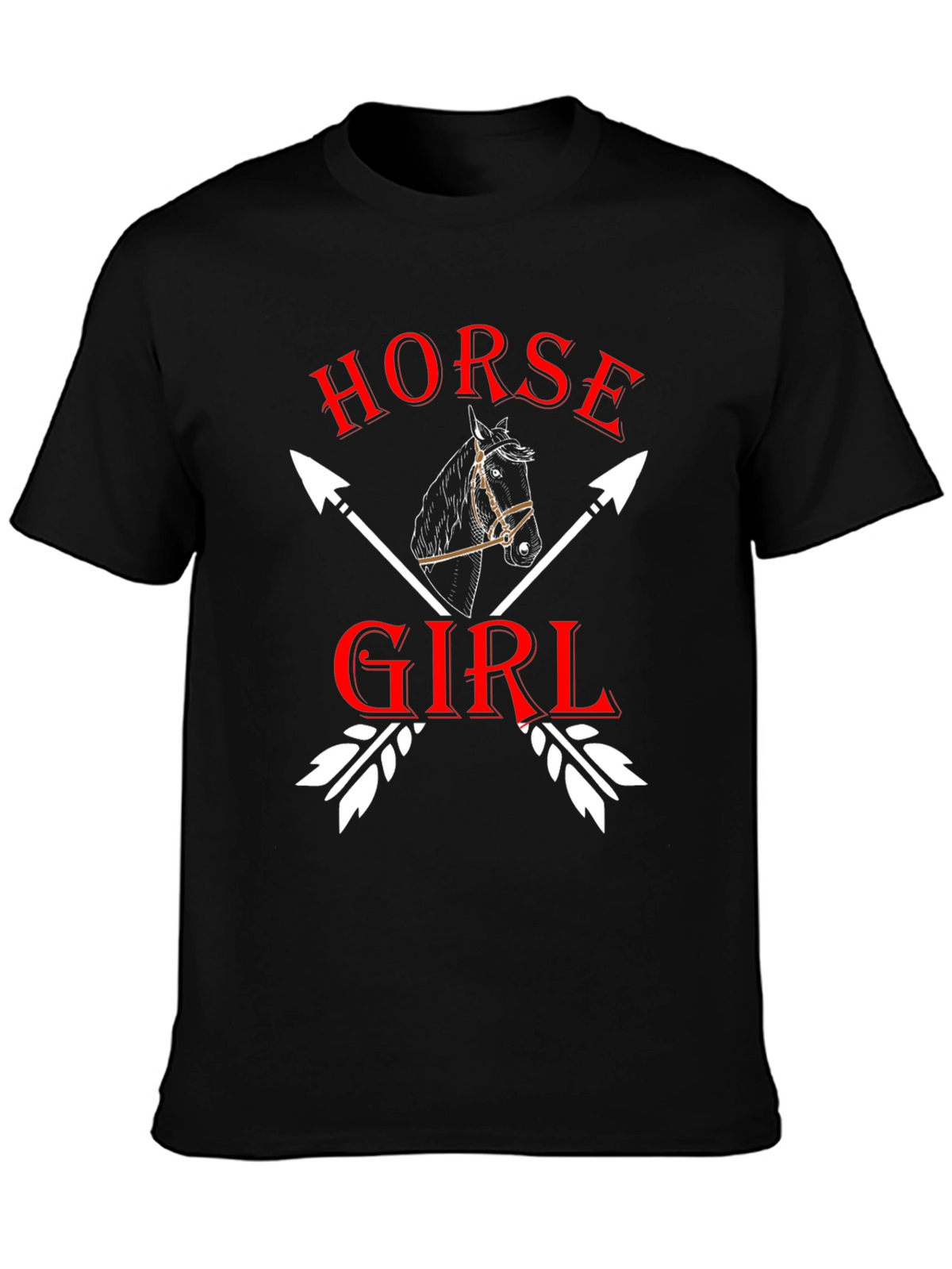 Horse Girl T-Shirt Equestrian Arrow Design