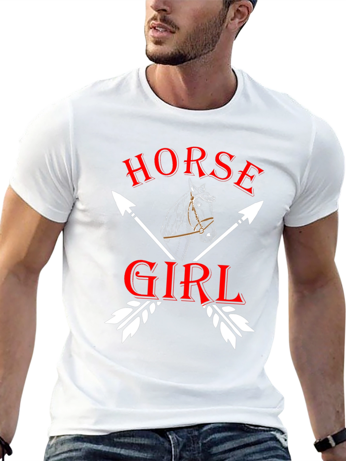 Horse Girl T-Shirt Equestrian Arrow Design