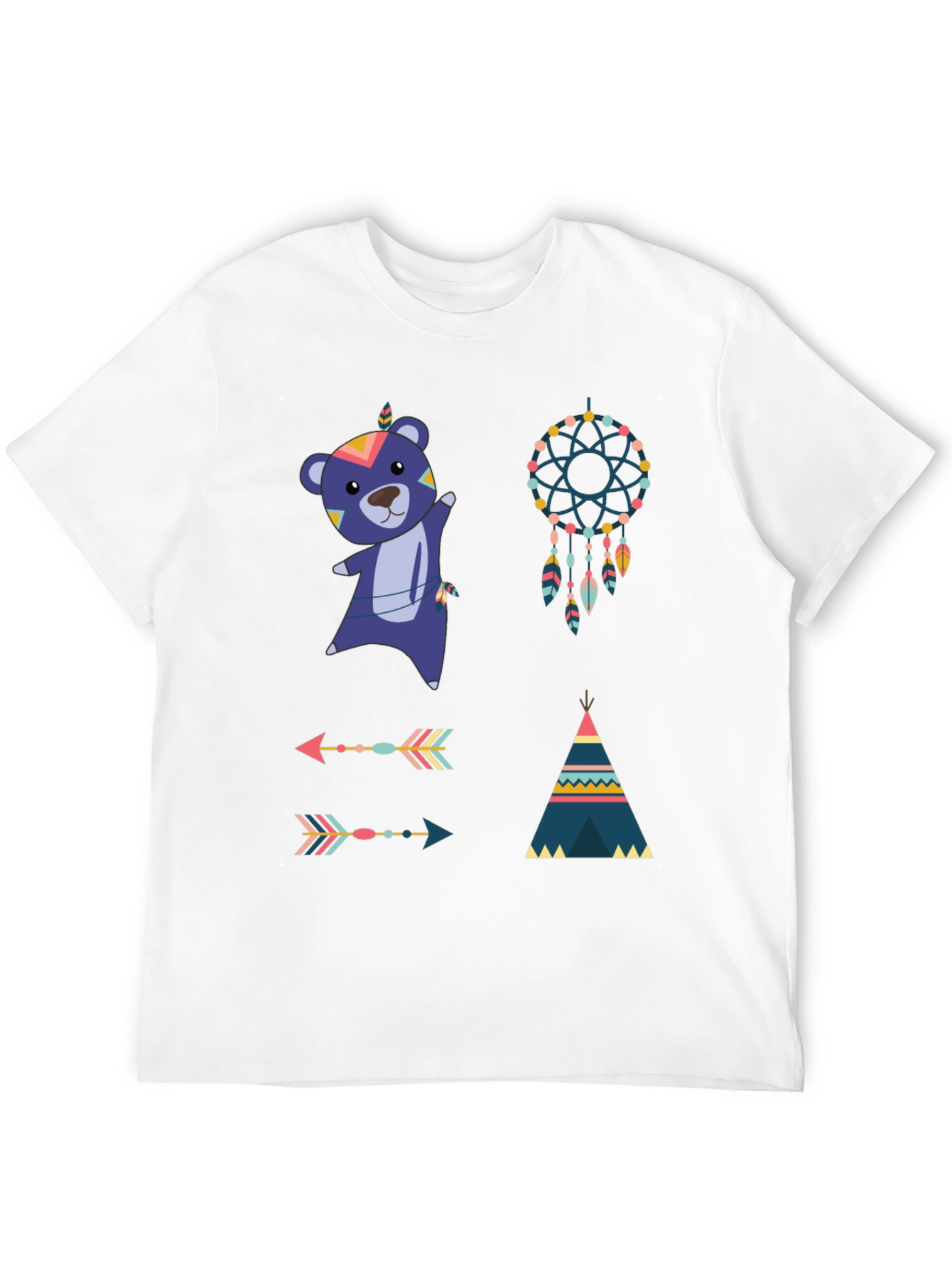 Tribal Design Black Tee