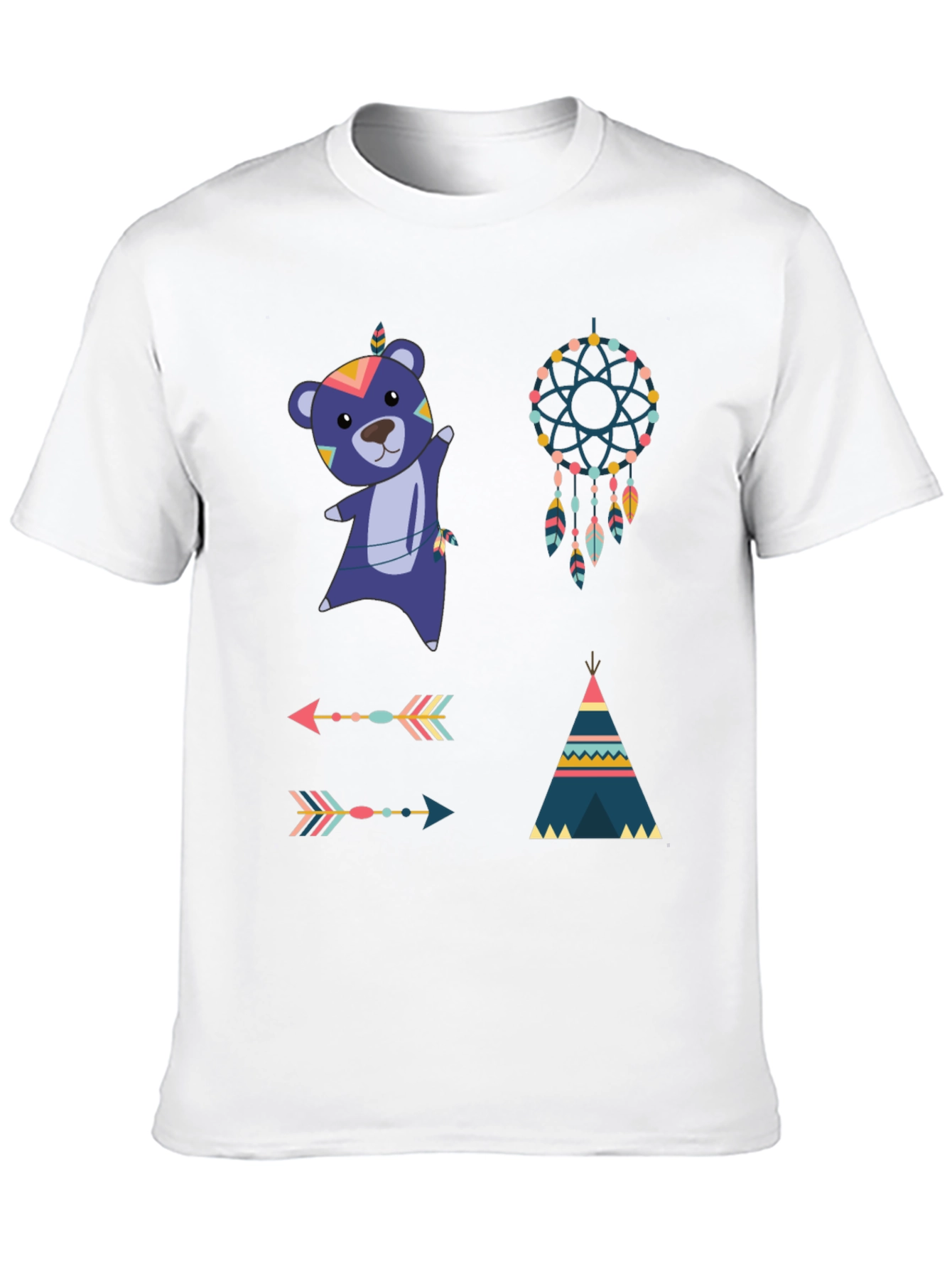 Tribal Design Black Tee