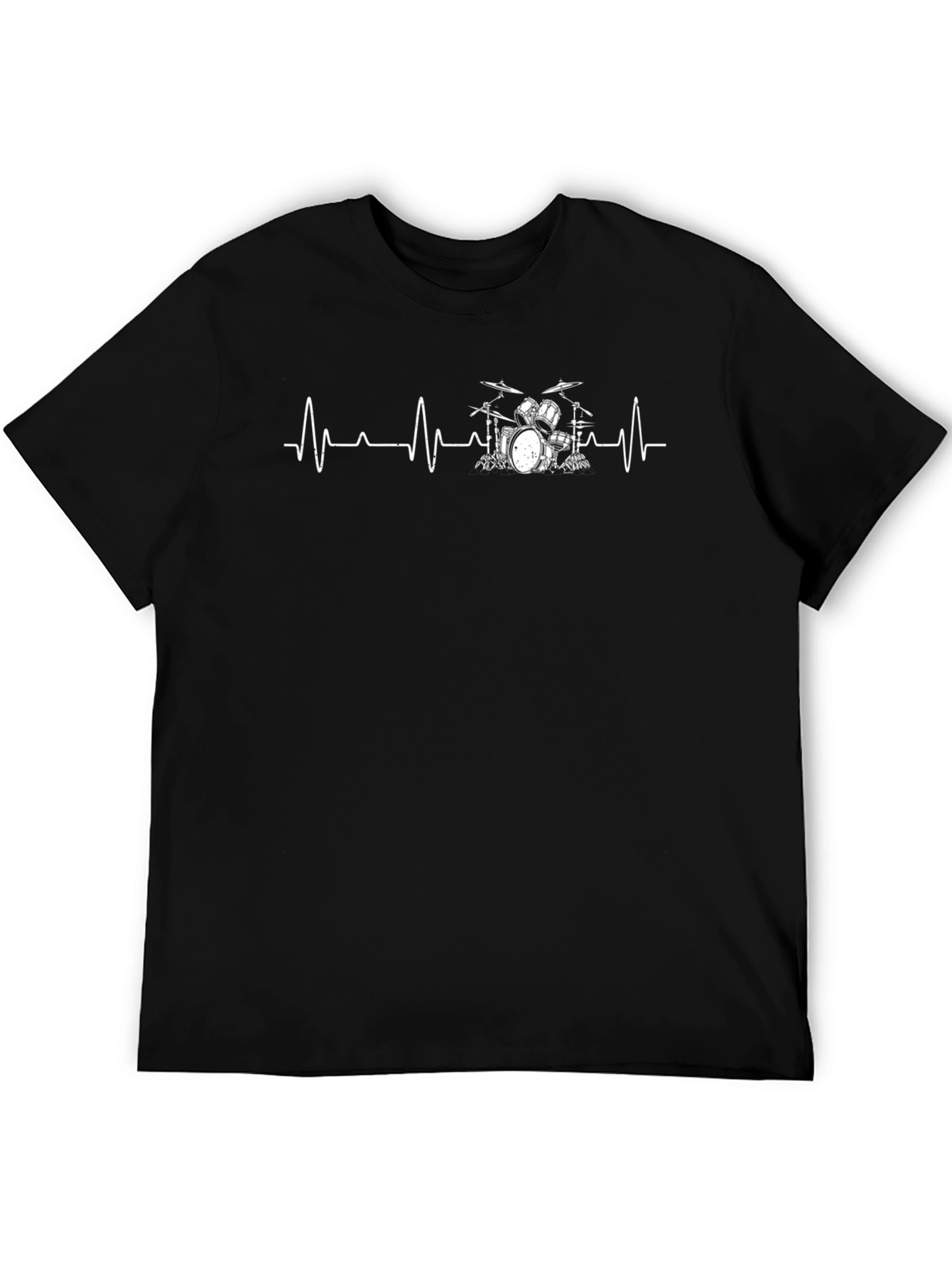 Drum Heartbeat Graphic Tee - Music Lover T-Shirt