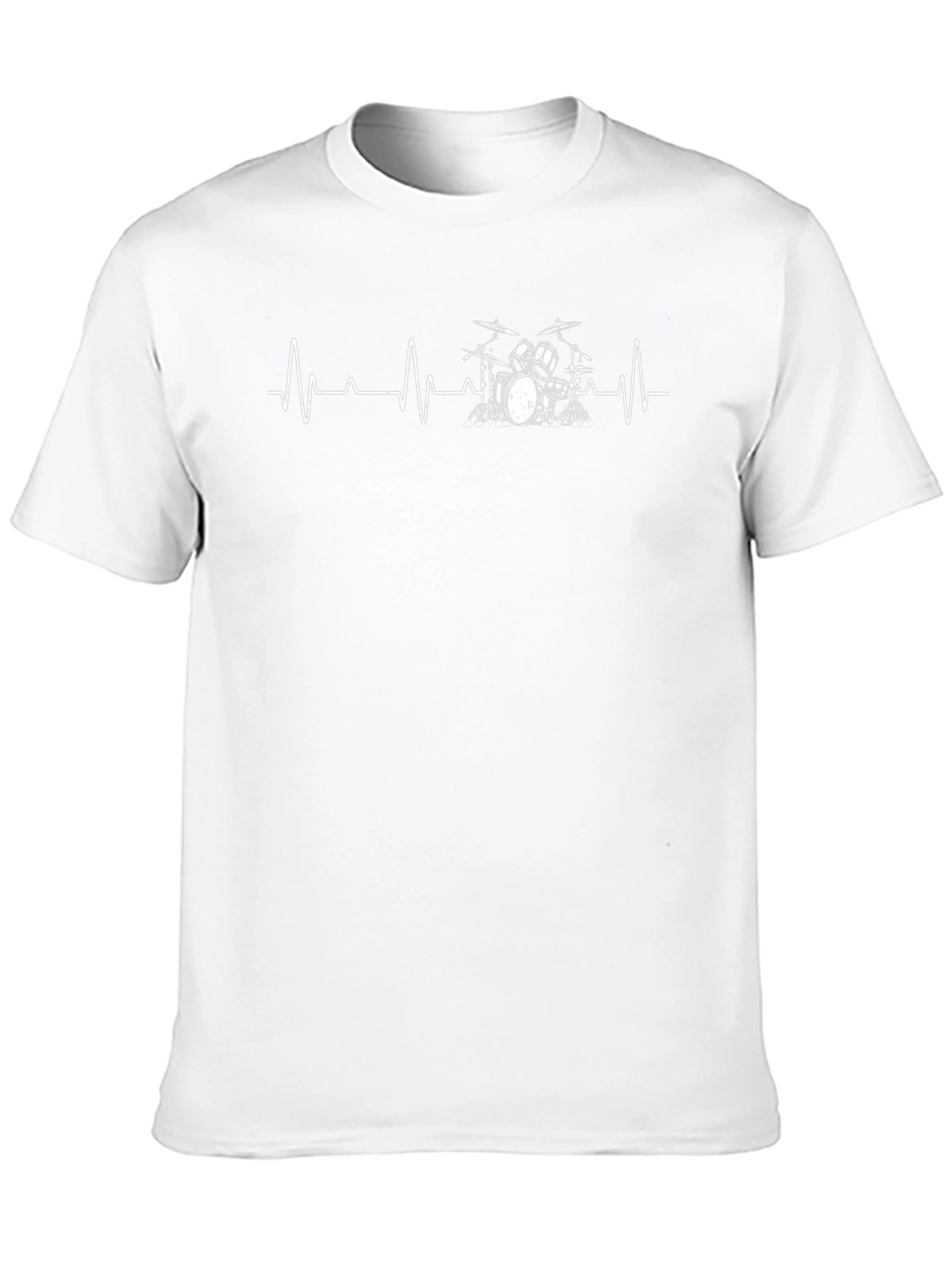 Drum Heartbeat Graphic Tee - Music Lover T-Shirt