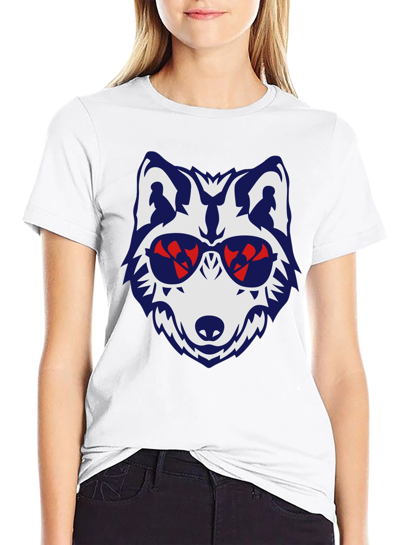 Cool Wolf Graphic Tee - Mens Black T-Shirt