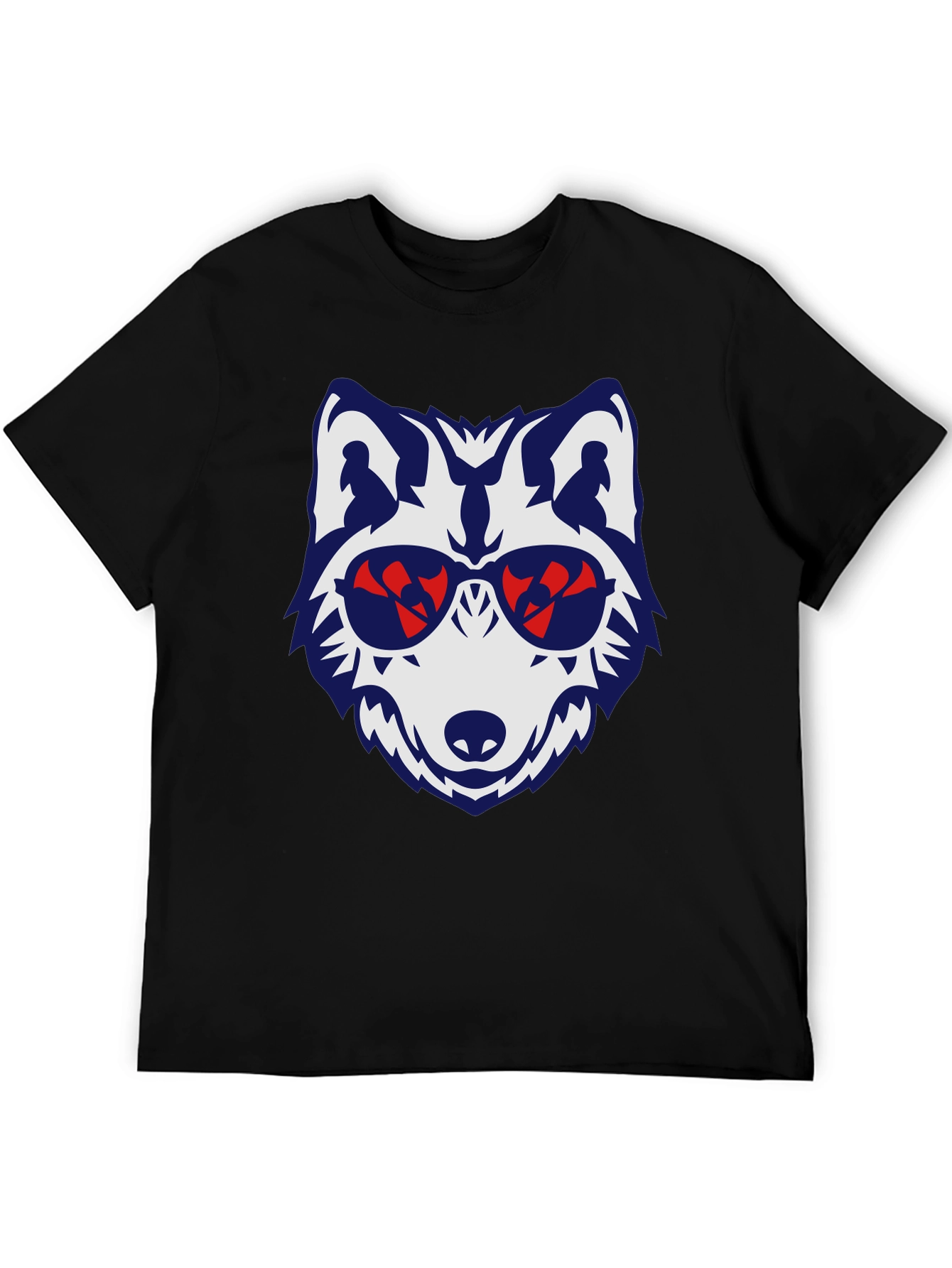 Cool Wolf Graphic Tee - Mens Black T-Shirt