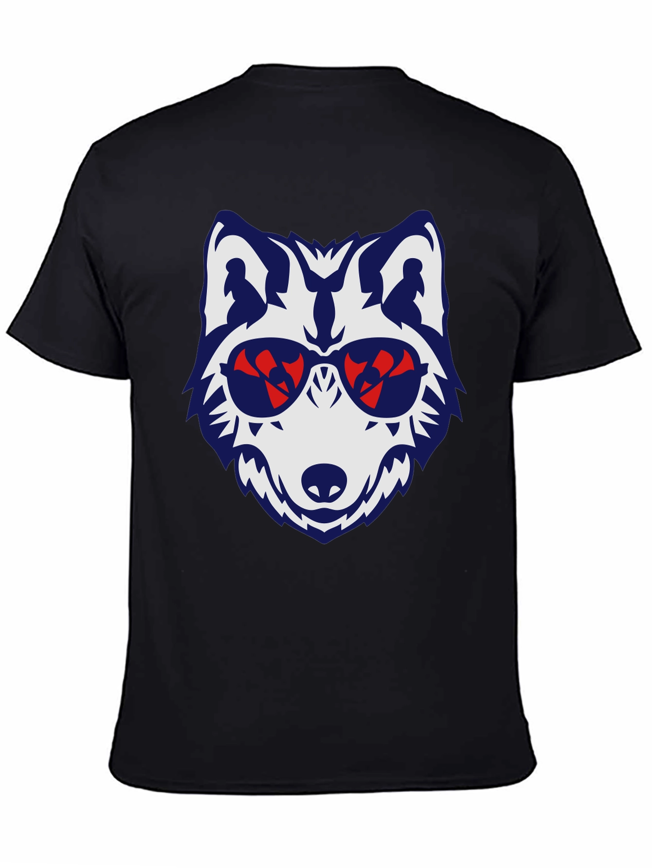 Cool Wolf Graphic Tee - Mens Black T-Shirt