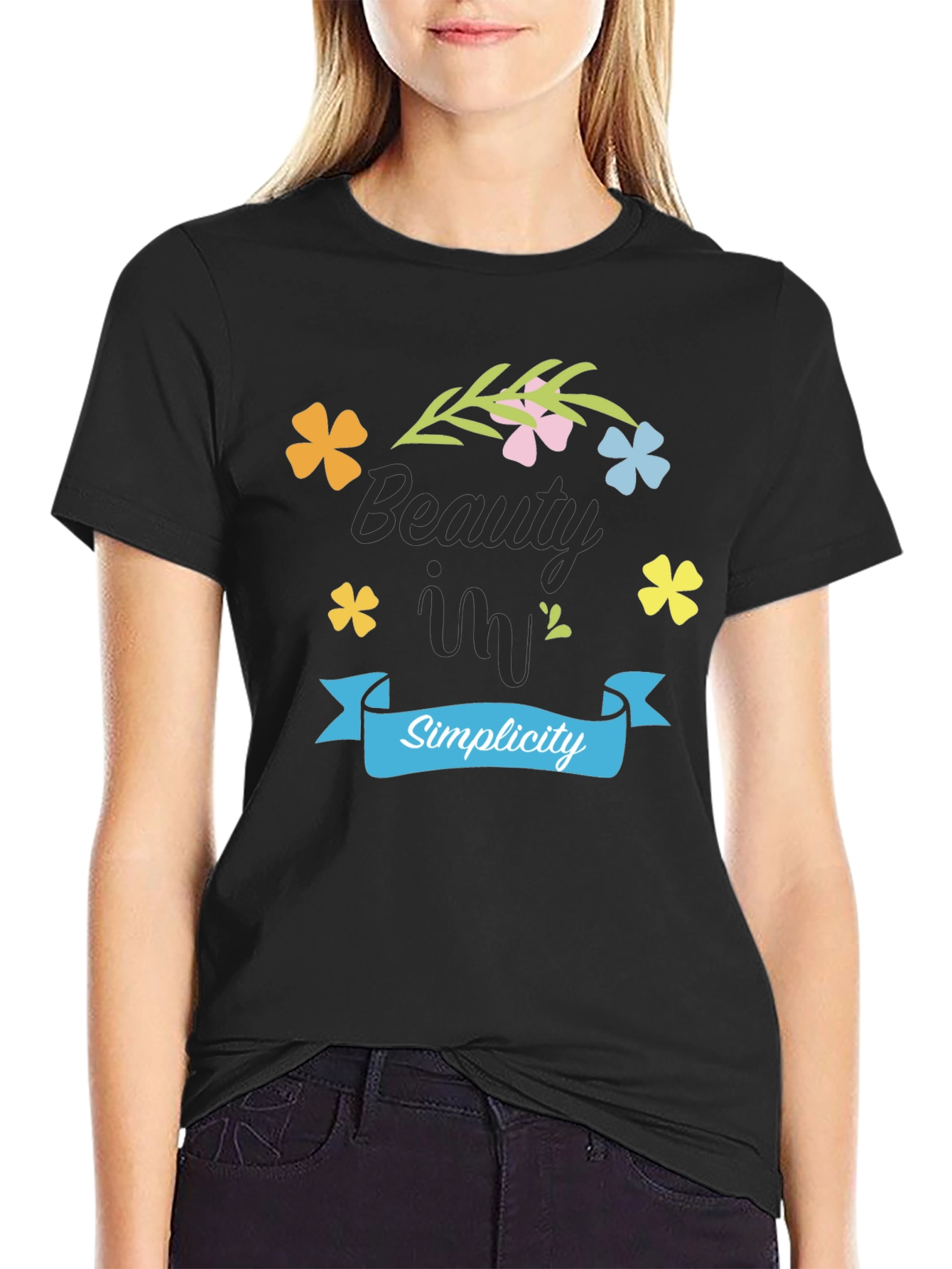 Beauty in Simplicity Black T-Shirt