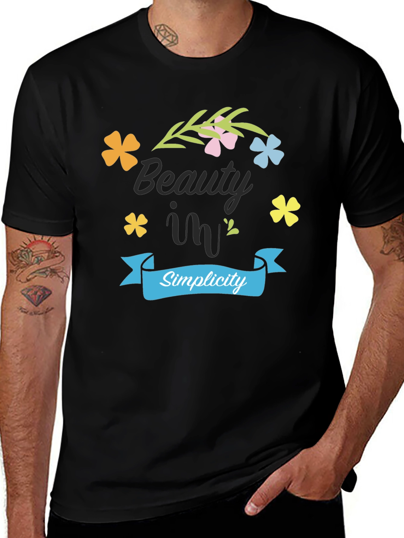 Beauty in Simplicity Black T-Shirt