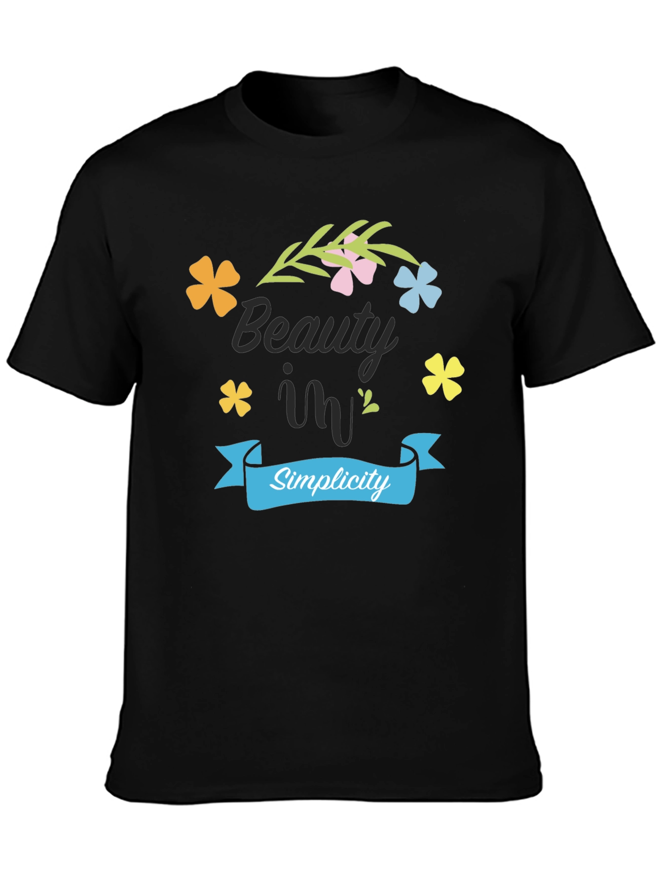 Beauty in Simplicity Black T-Shirt