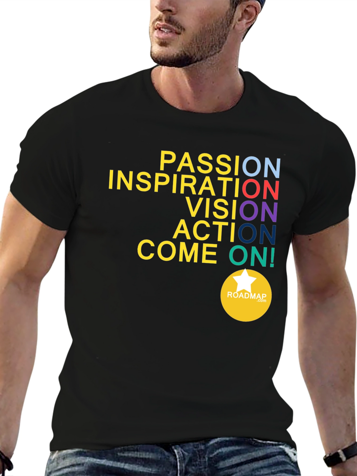Motivational Graphic T-Shirt: Passion Inspiration Vision