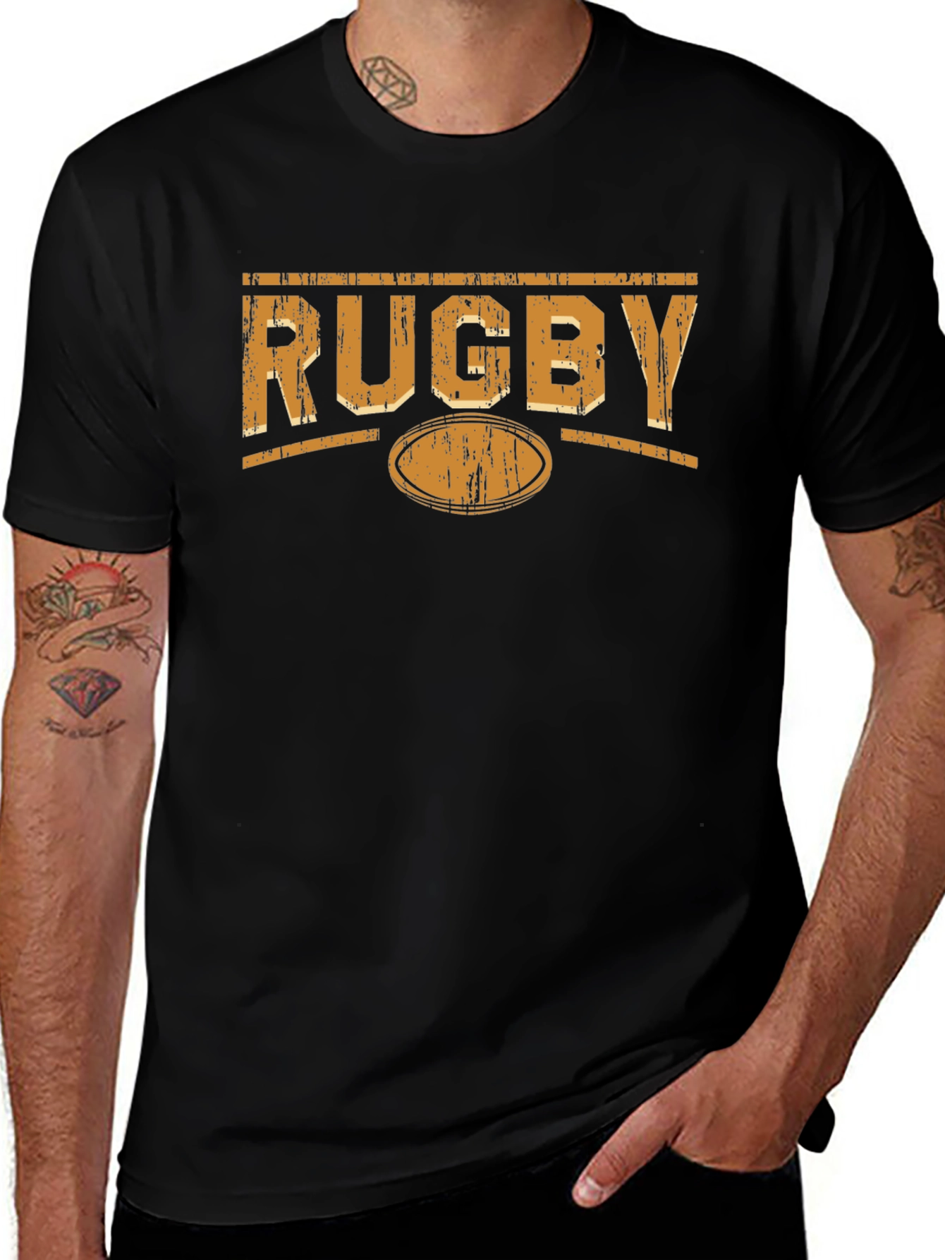 Rugby Graphic Black T-Shirt