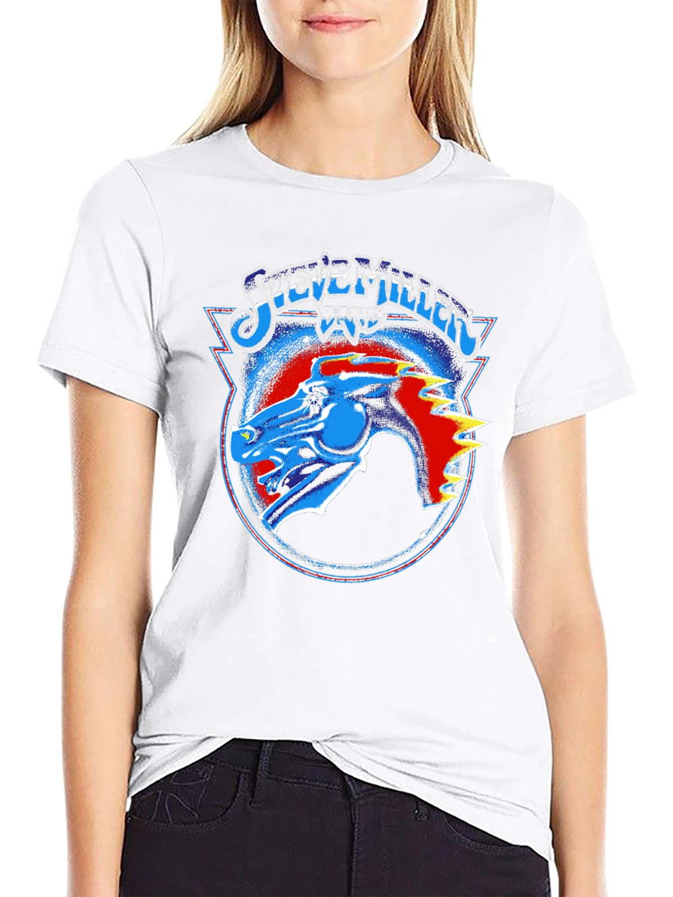 Steve Miller Band Graphic Print Mens T-Shirt