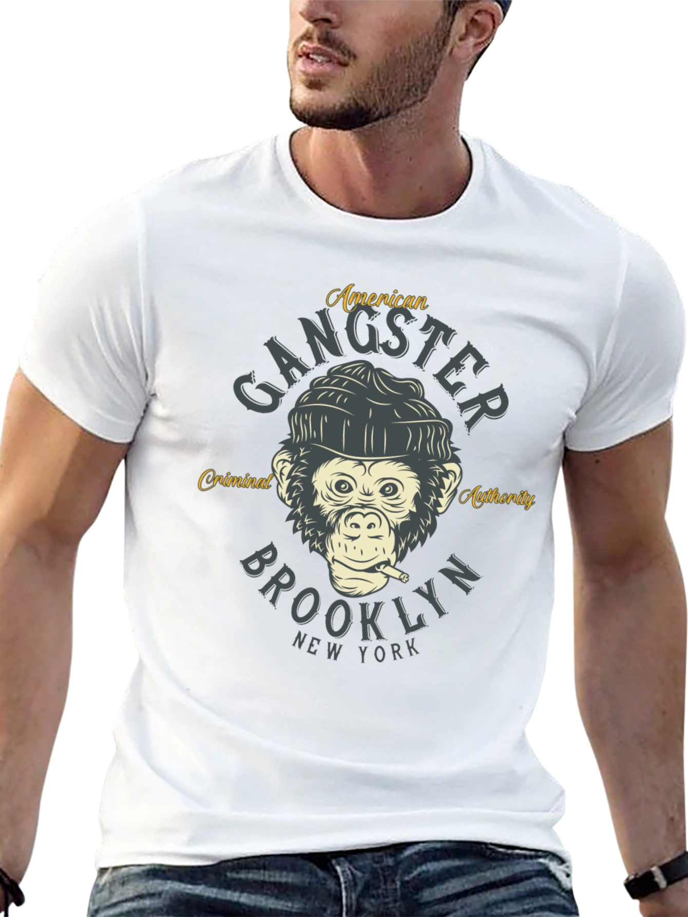 Gangster Monkey Graphic Tee