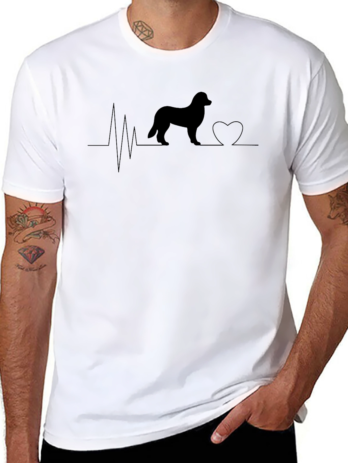 Dog Lover Heartbeat T-Shirt