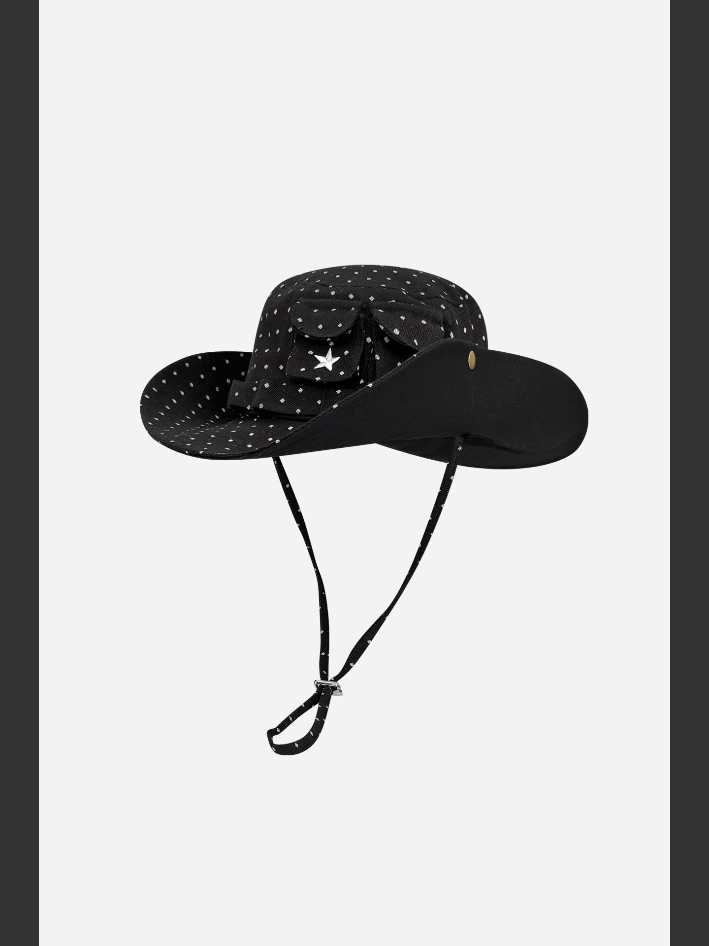 Stylish Outdoor Cowboy Bucket Hat with Star Pattern - Sun Protection for Women