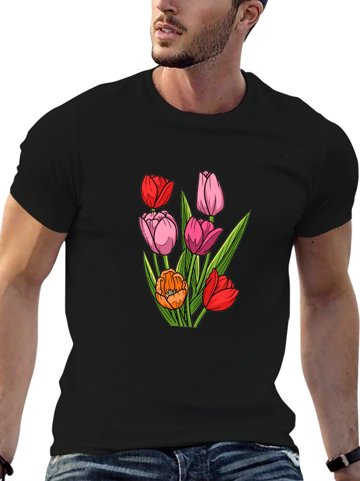 Floral Tulip Graphic T-Shirt
