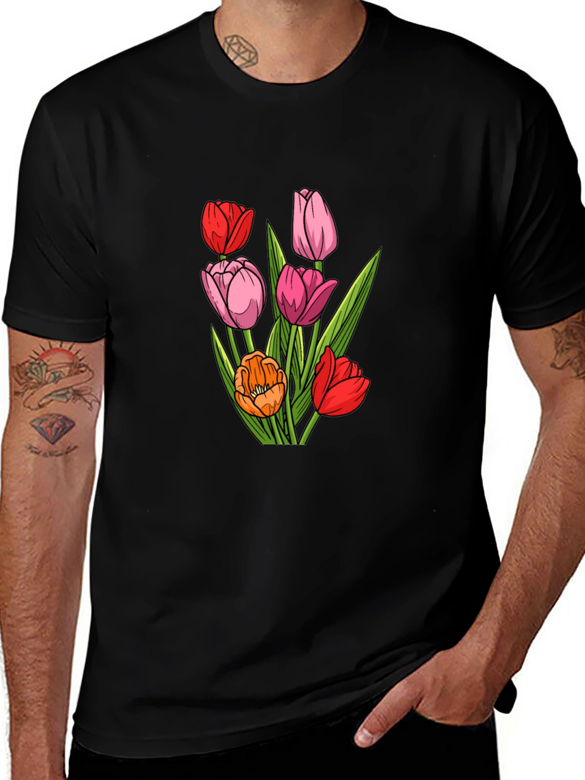 Floral Tulip Graphic T-Shirt