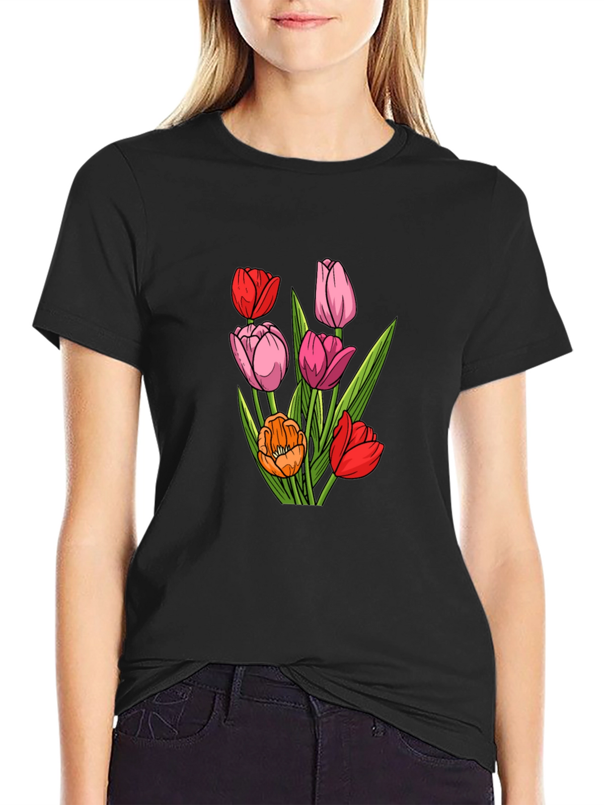 Floral Tulip Graphic T-Shirt