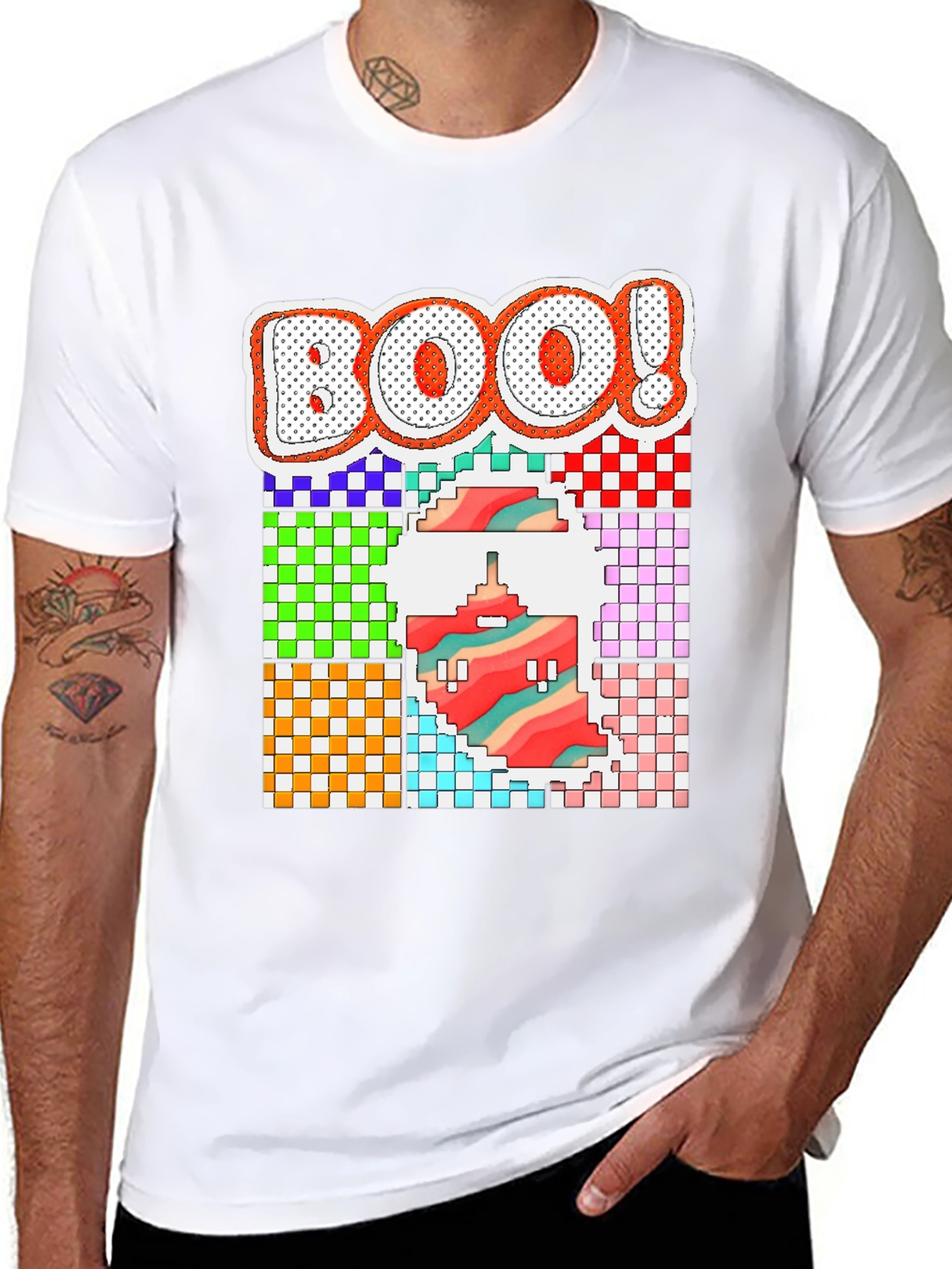 Pixelated Boo! Halloween T-Shirt