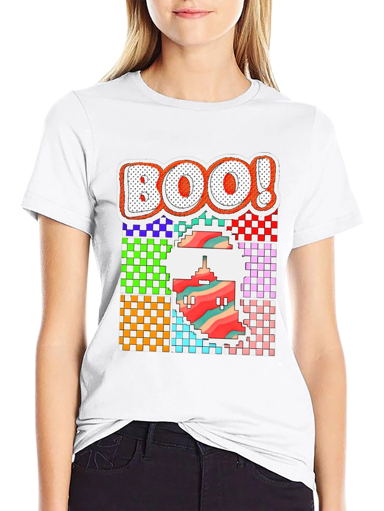 Pixelated Boo! Halloween T-Shirt