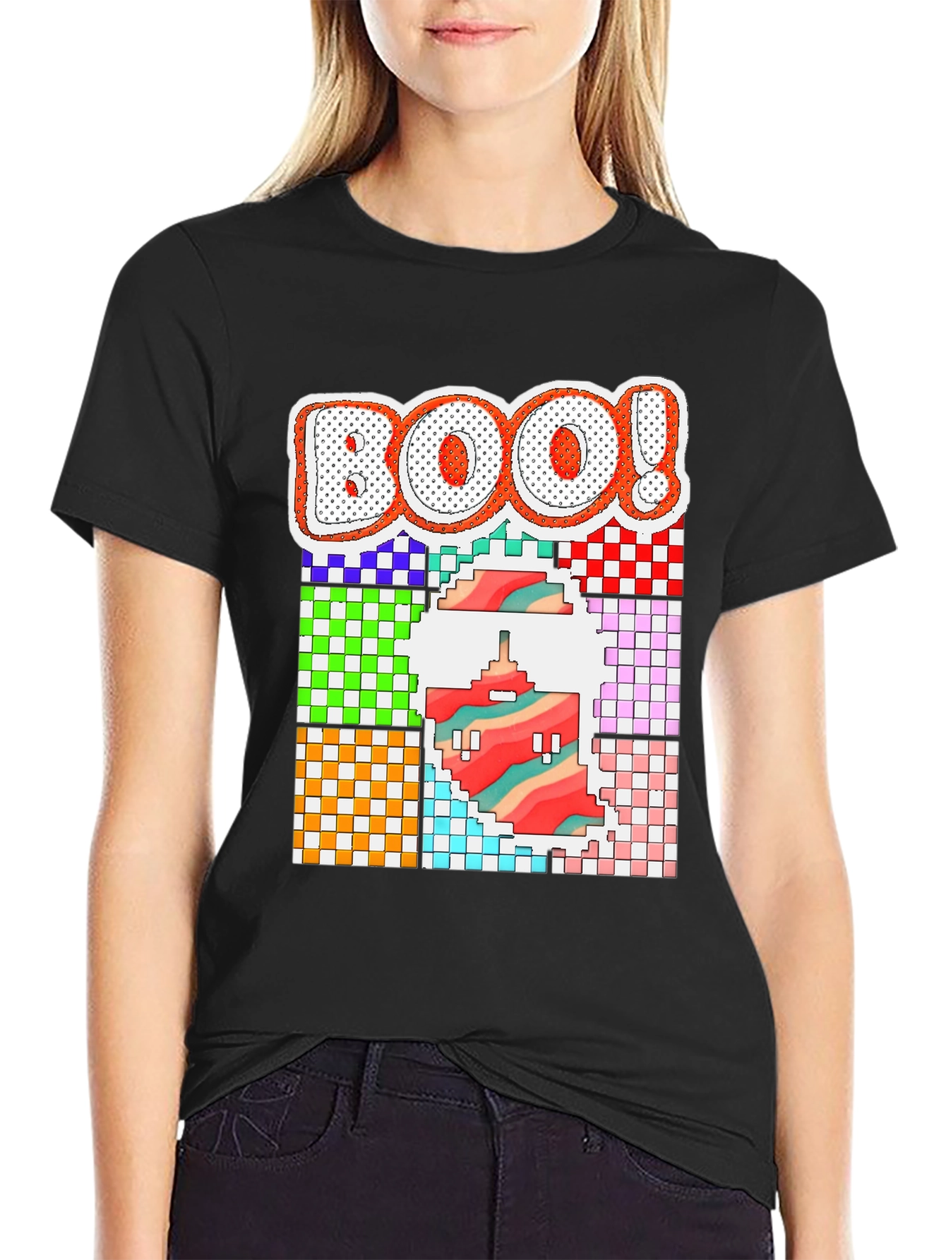 Pixelated Boo! Halloween T-Shirt