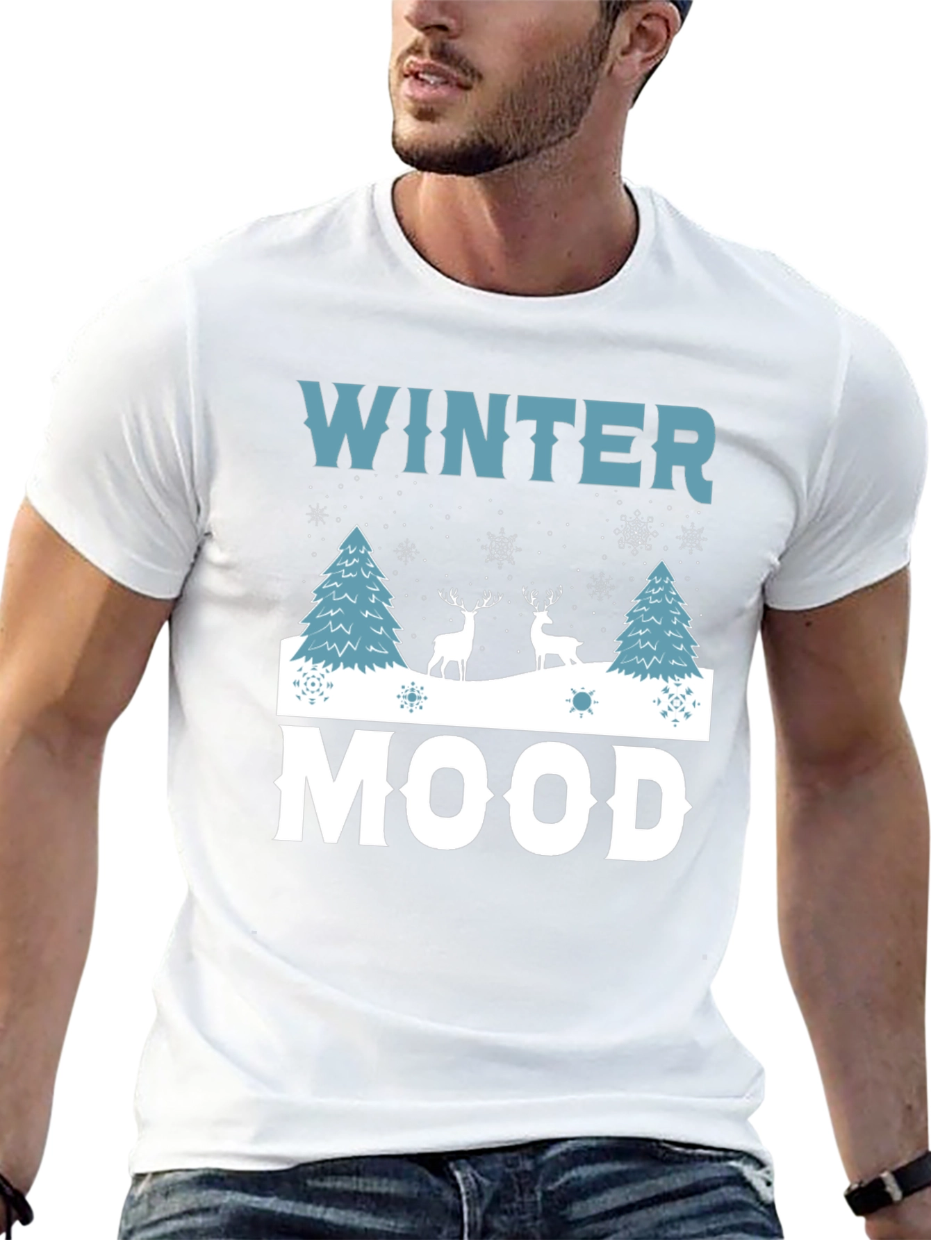 Winter Mood Graphic Tee - Holiday Shirt