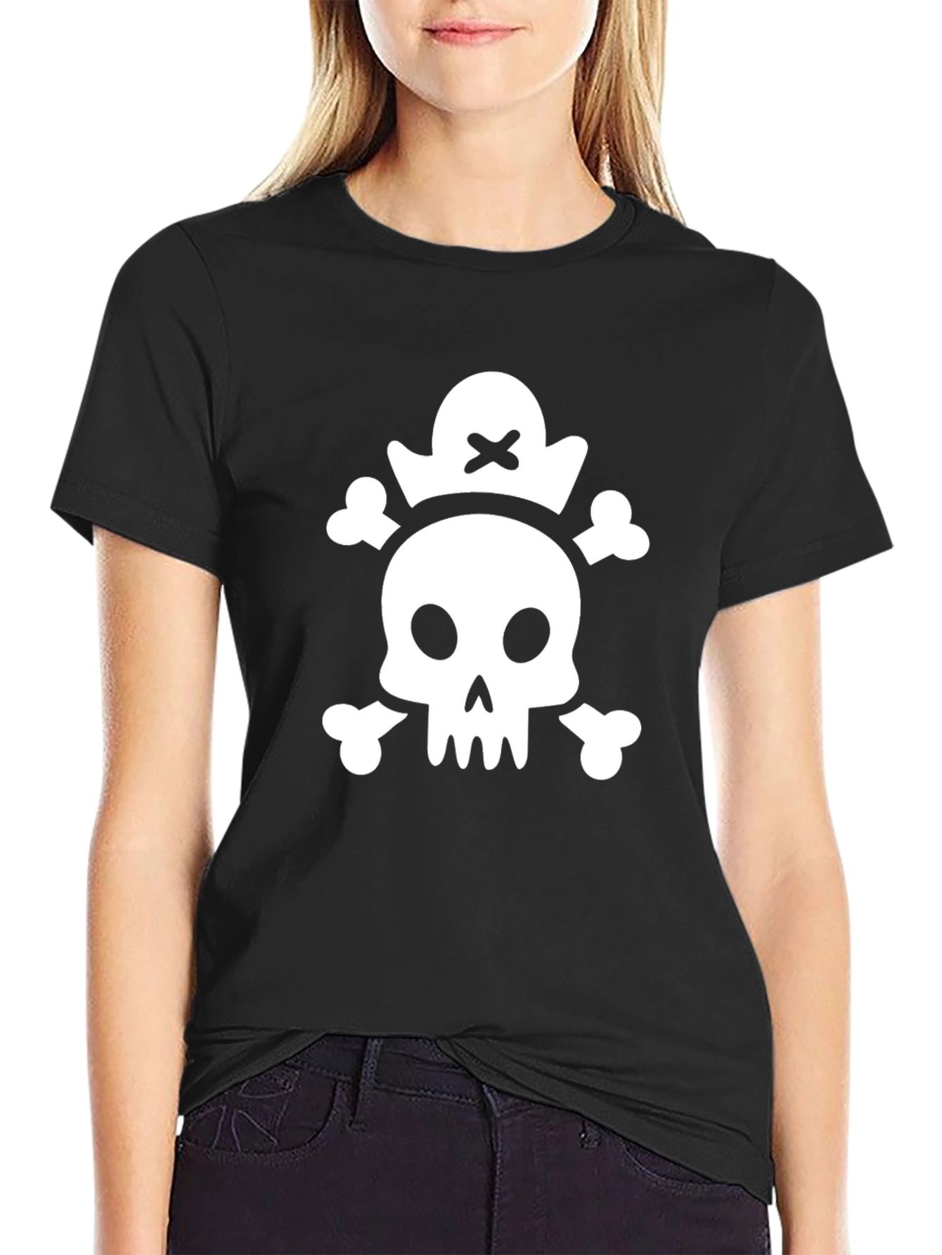 Skull & Crossbones Graphic Black T-Shirt