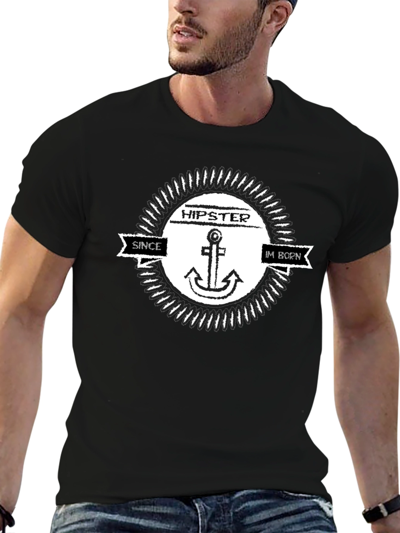 Hipster Anchor T-Shirt - Since Im Born