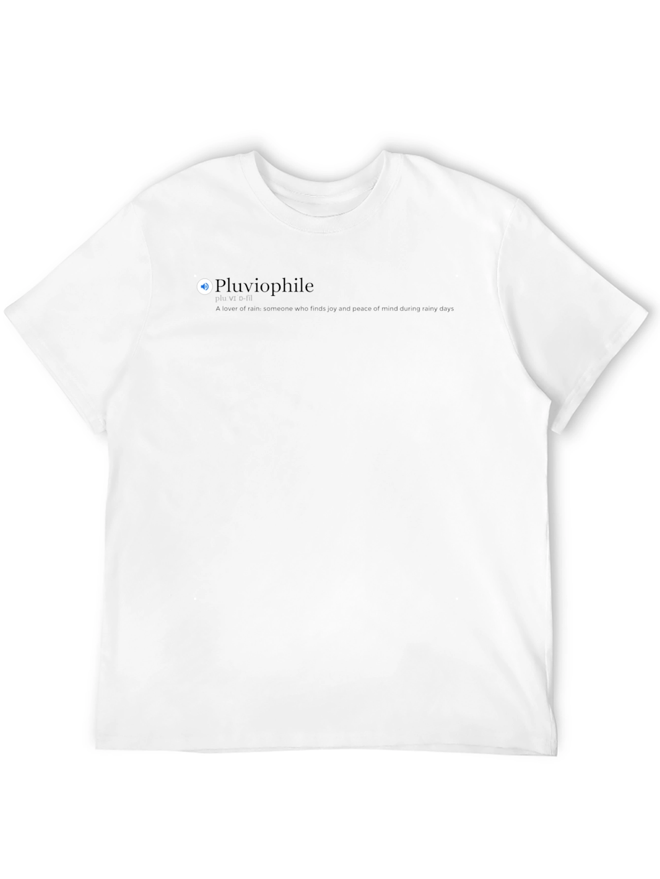 Pluviophile Black Tee - Love the Rain!
